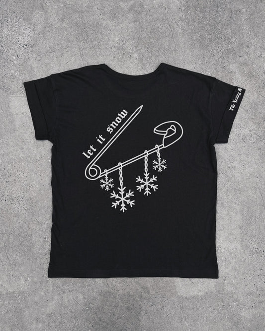 Safety Pin Snowflakes - T-Shirt