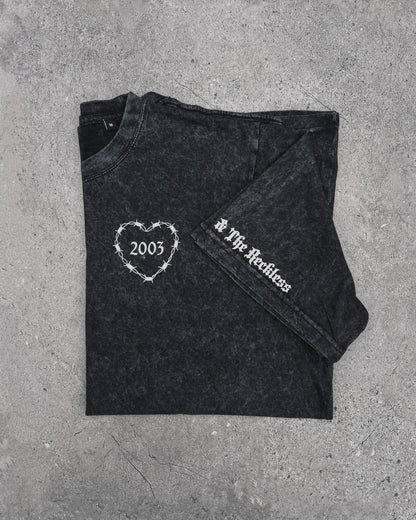 Birth Year Barbed Wire Heart - T-Shirt
